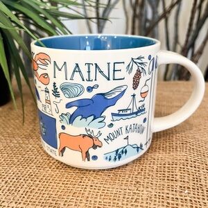 Starbucks Maine Mug - Blue and White